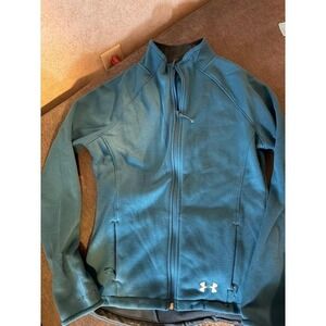 Under Armour Storm1 Full Zip Jacket Womens Small Teal Blue Fitted Athletic Coat